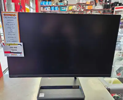 Ordinateur ALL IN ONE de LENOVO Amd ryzen 5 Disque dure de 500gb SSD 8g de ram 24 pouces d'écran. Wi...