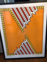 Hand Signed and Numbered Abstract Silkscreen Nicholas Krushenick