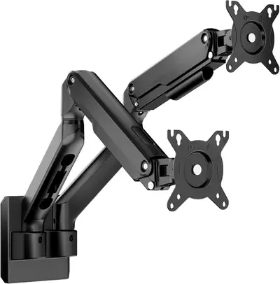 ❤️NEW IN BOX: monTEK Dual Monitor Wall Arm for 17′′–32′′, View more