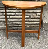 LOVELY OLDER SOLID WOOD 1/2 TABLE