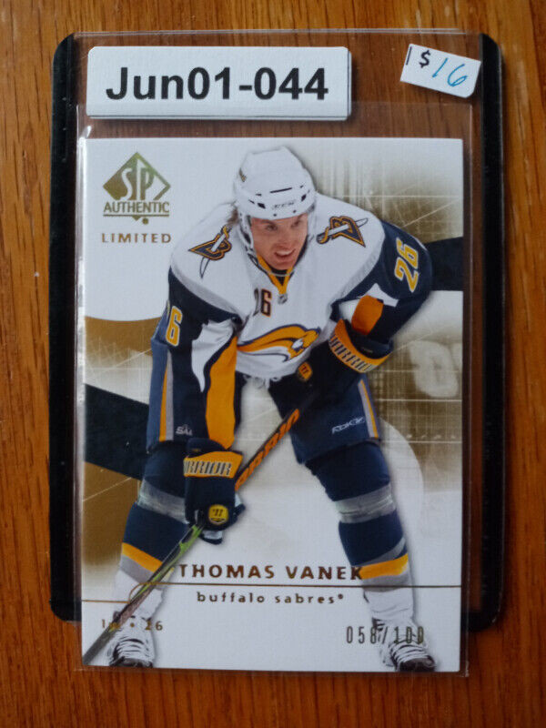 2008-09 SP Authentic Limited /100 Thomas Vanek #8 sabres in Arts & Collectibles in St. Catharines