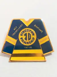 1987-1988 Kingston Township HUGE hockey pin