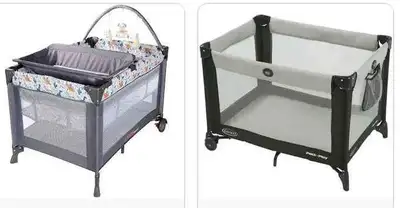 Portable Crib/Playpen with mattress & Infant cot - like new