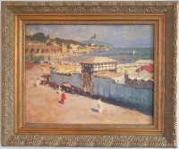 framed painting of Italian Giorgio Belloni “Sturla” Mediteranean