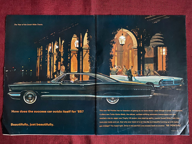 1965 Pontiac Bonneville/Conv. Catalina  Large 2-Page Original Ad in Arts & Collectibles in North Bay