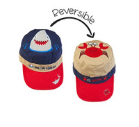 Reversible Kids Cap - Shark / Crab Stock# 9355