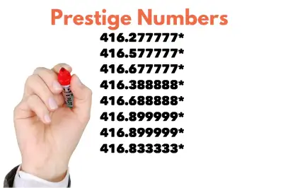 Premium luxury 416/647/437 77777 66666 88888 Vip phone numbers , View more