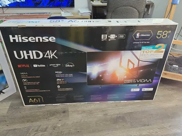 smart tv hisense 58p belle wifi disney+ garantie in TVs in City of Montréal - Image 3