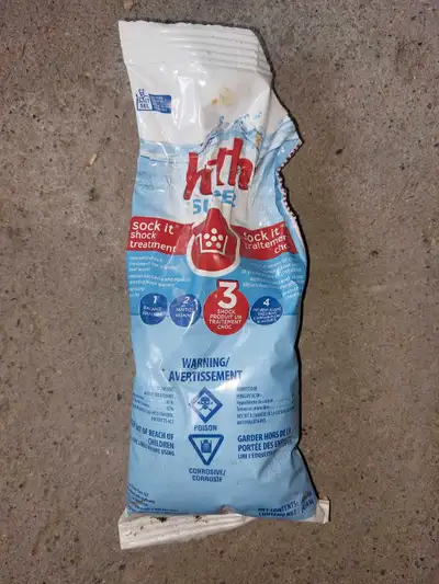 Hth Sock it shock treatment for your pool or spa. This item was used, as you can see in the images,...