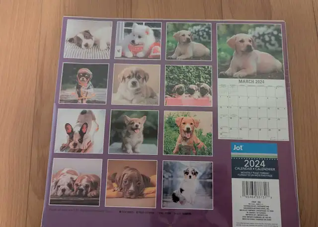 Brand New 2024 Puppies 12-Month Calendar 2-Pack in Hobbies & Crafts in City of Toronto - Image 3