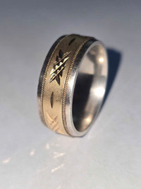 Silver (925) and Gold(10K) Ring