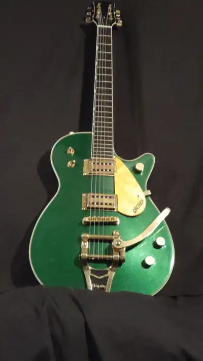 95 Gretsch G5570 Elliot Easton Sig Series Jet Gold HW/Bigsby HSC, View more