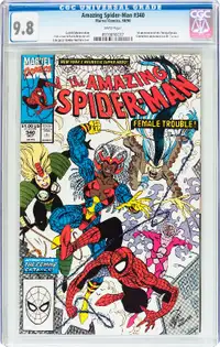 AMAZING SPIDERMAN 340 CGC 9.8 FIRST APPEARANCE FEMME FATALES