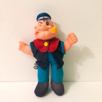 Vintage 1979 Uneeda Popeye The Sailor Man Plush Doll 8 Inch Tall