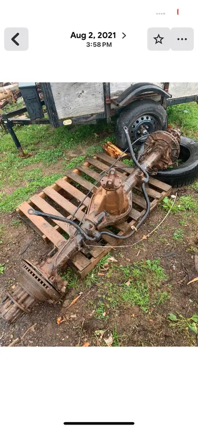 The rear end has 456 gears with dic brakes, it’s out of a 2015 Ford F450 Truck also have front end p...