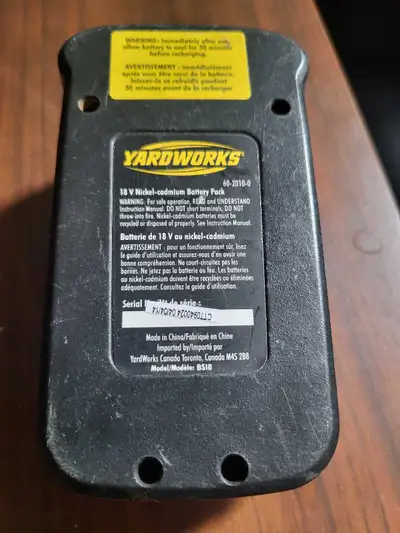 Yardworks 18V Battery Pack, View more
