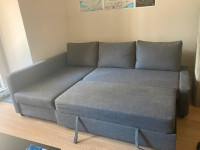 FRIHETEN Sofa bed grey blue / Canapé lit bleu gris