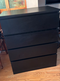 Ikea Malm 4-drawer chest Black/Brown
