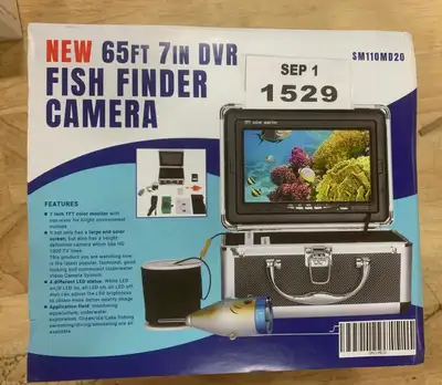 Brand new never used 65ft 7inch DVR Fish Finder Camera with a TFT color monitor and sun-visor for br...
