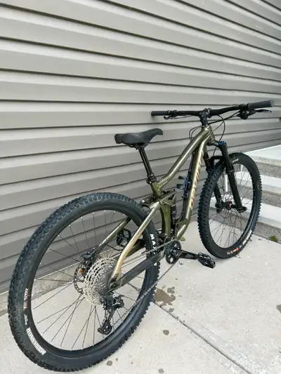 Great full suspension mountain bike. Has been hanging in my garage the last two summers. Full spec's...