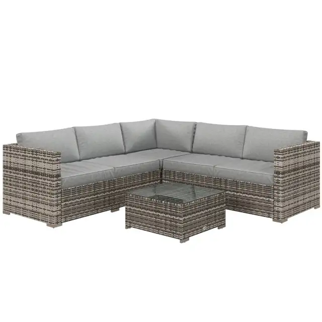  4pc Rattan Wicker Outdoor Conversation Furniture Set w/ C in Couches & Futons in Markham / York Region - Image 11