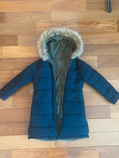 Manteau long d'hiver/ Winter parka Enfants/kids 8-10 ans reversible/reversible- peut etre porte de d...