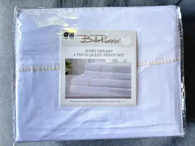 Bella Russo 4 pieces queen sheet set. Brand new. In white color.