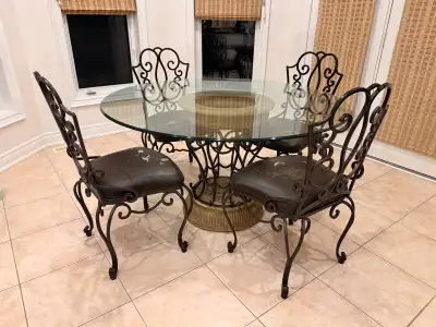 Glass Breakfast Lunch Dinner Dining Table, View more