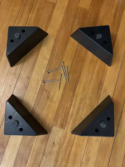 4 plastic legs for couch (black), View more