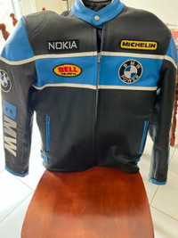 VINTAGE BMW LEATHER EUROPEAN MOTORCYCLE JACKET MEDIUM $595 FIRM