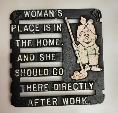 Vintage hotplate Industrial Era cast iron joke wares useable art, View more