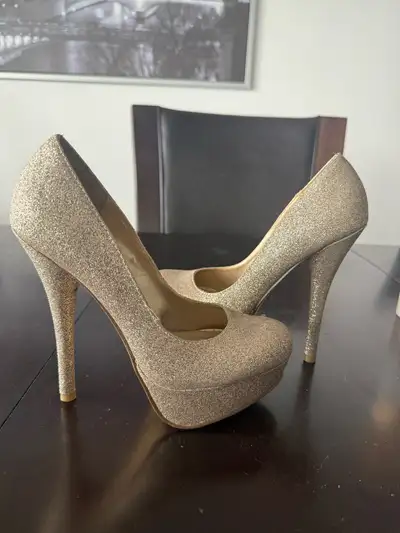 Gold heels, View more