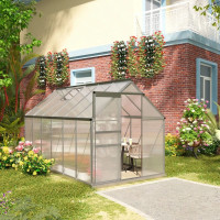 10' x 6' x 6.4' Walk-in Garden Greenhouse Polycarbonate Panels P