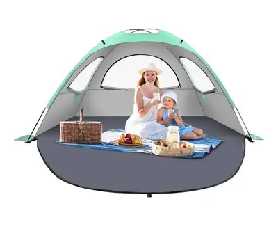 Beach Tent for 3-4 Person, Mint Green, View more
