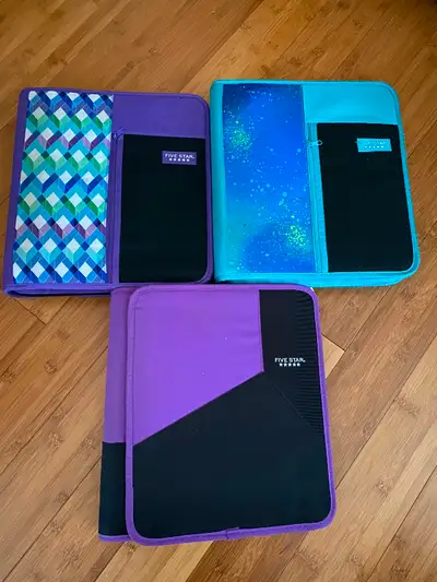 Five star binders excellent condition! $15for all 3! Smoke free home