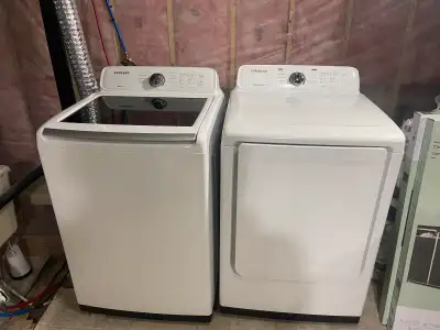 Samsung washer and dryer I beleive they are only 4 years old. I bought new ones these still worked g...