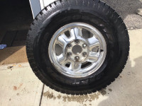 New tire with used chrome rim 
