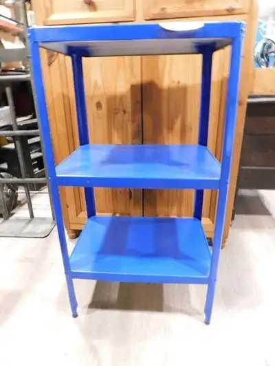 SIMPLE PAINTED ALL METAL SHELF STAND - 3 LEVELS, View more