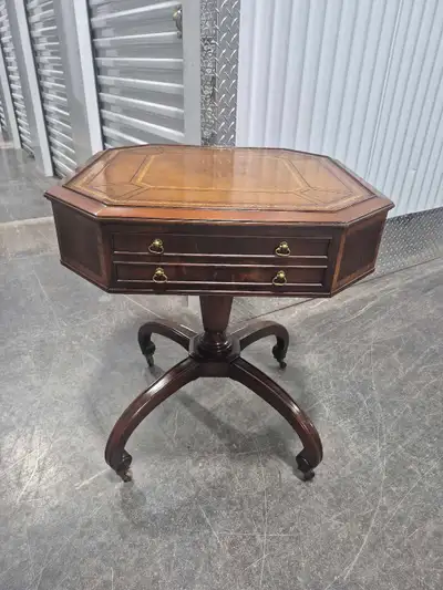 Vintage Regency Mahogany Drum Table , View more