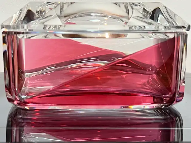 Val St Lamberts Art Glass Lidded Box62863258172035121