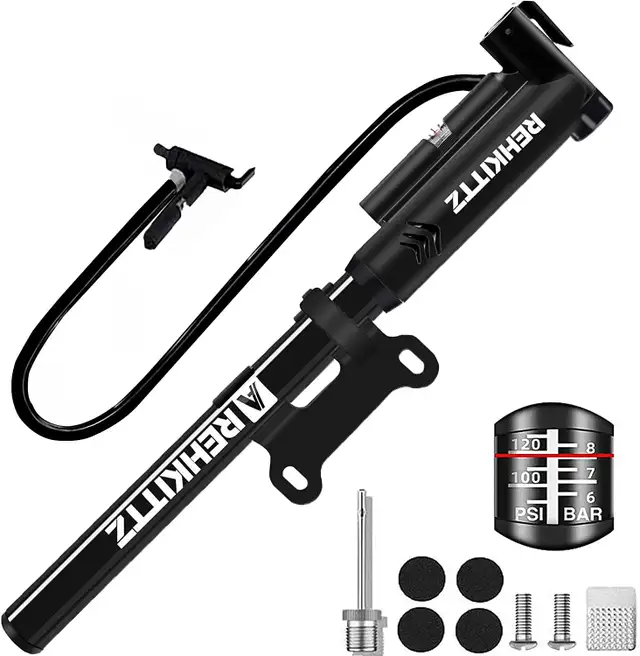 Pompe à Vélo Bike Pump with Gauge 120 psi in Clothing, Shoes & Accessories in City of Montréal - Image 8