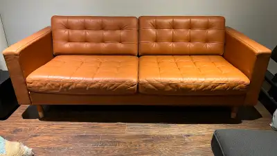 Landskrona Ikea Leather Sofa, View more
