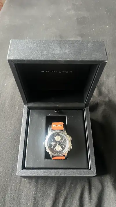 Hamilton Khaki Aviation X-Wind Automatic Chronograph. Brand new strap. Watch winder included. Fully...