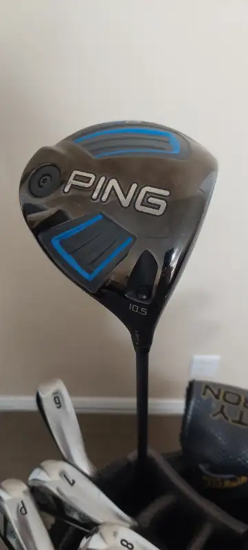 Ping G Driver, adjustable 10.5 degree, rt hand, reg flex, new grip, excellent shape. $125.00 obo. I...