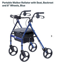 Portable Rollator Walker with Seat