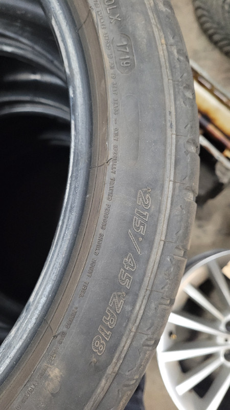 (4x) 215 45 18 Michelin Pilot Sport All-Season 3+ in Tires & Rims in Oshawa / Durham Region - Image 3