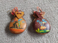 Vintage Wooden Spanish Castanets - Traditional Wooden Clappers