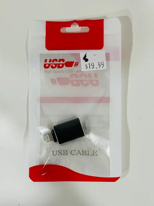   iPhone Usb Adapter( Lightning to Usb-Female) in Cell Phone Accessories in Mississauga / Peel Region - Image 2