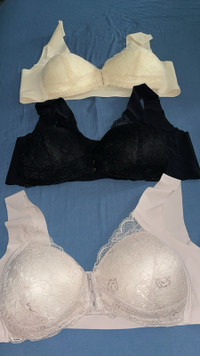 3 new front closure bras