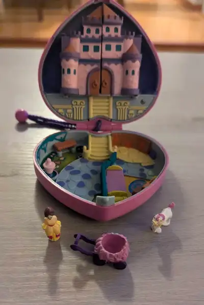 My Little Fairy Tales Cinderella Fold Up Playset - Polly Pocket 1994. The left side door of the cast...